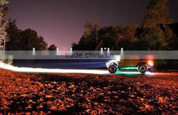 RGB LED Rock Light With Bluetooth / Cell Phone / Timing / Music Mode / Flashing / Automatic Control Under OffRoad Truck SUV ATV