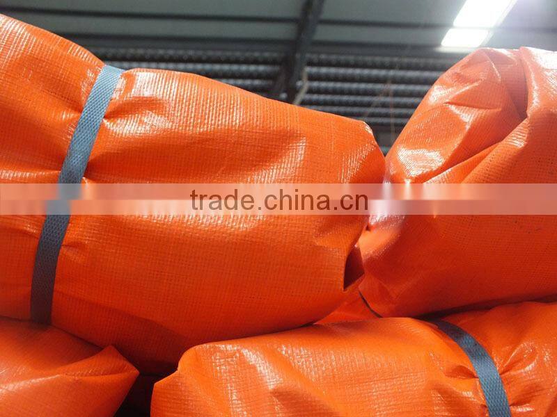 TARPAULIN IN WOVEN FABRIC BLUE/ORANGE FACTORY BEST SELL 3 FEET ALUMINUM GROMMETS ANTI-AGING TEAR-RESISTANT WHOLESALE CHINA
