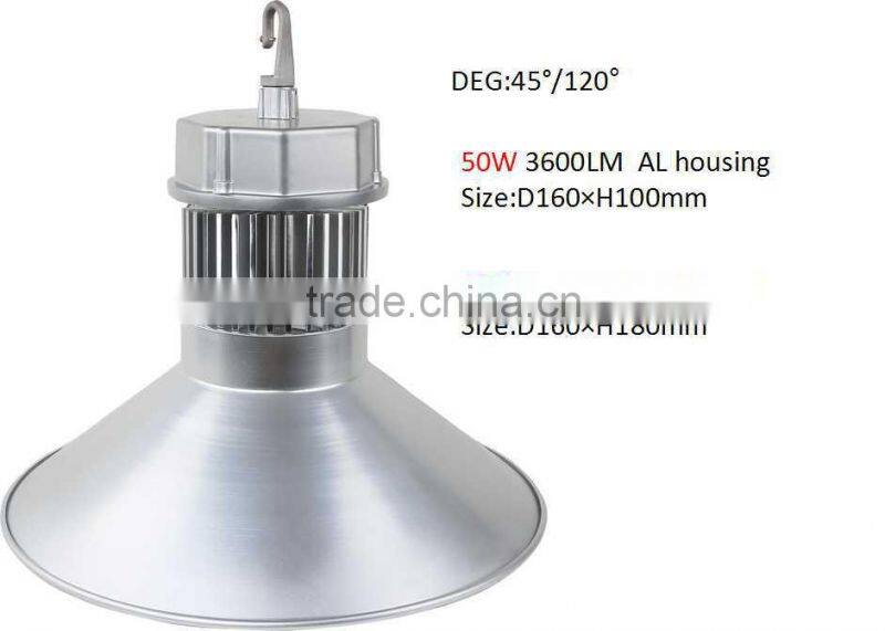 Warranty 3 years aluminum IP44 with Powerful COB 50W 100W 150W 200W 300W led high bay