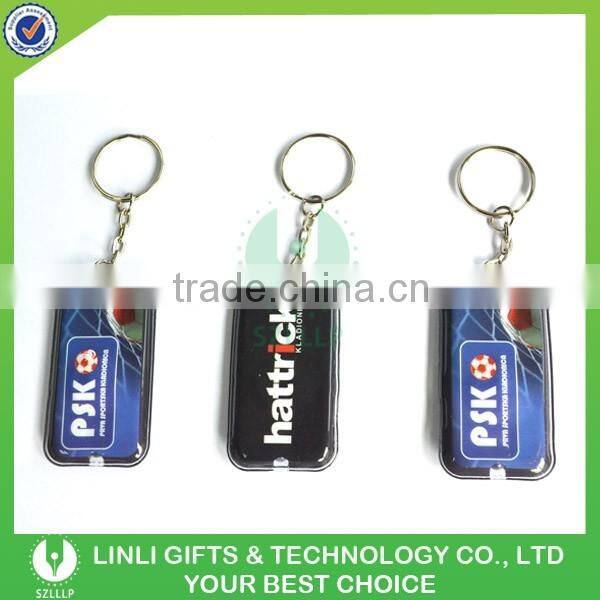 Brand Name Cheap Custom Led PVC Keyring for Football