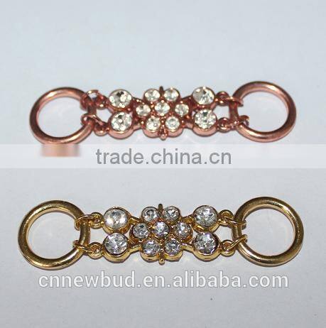 Apparel decorating diamond necktrim,stone shoe buckle