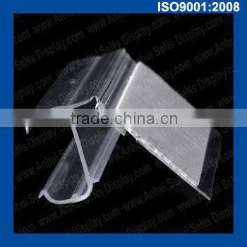 Clear Plastic Shelf Label Holder with Foam Tape for Supermarket