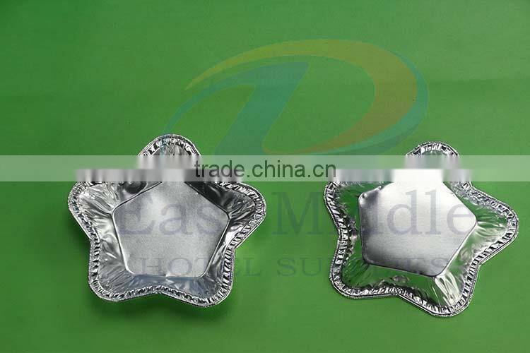 aluminum foil food containers star-shape cake pans aluminum cup egg tart tray disposable cup/aluminum foil muffin pan