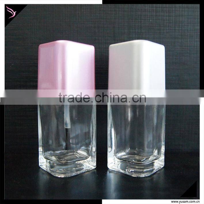 Glass nail polish glass bottles with caps and brushes