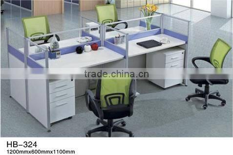 Melamine board blue and white office workstation layout