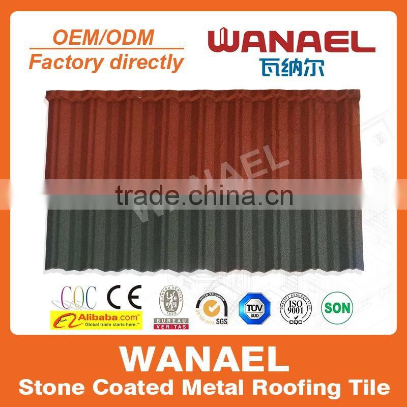 2016 Building Material Classical Colorful Stone Coated Metal Roof Tile in China