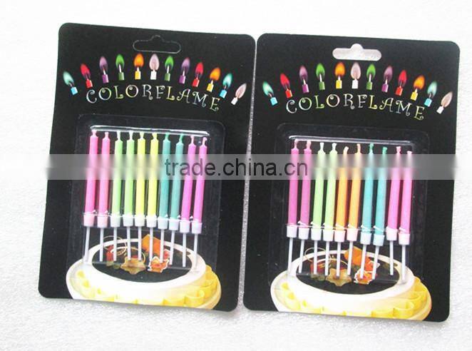 Colored flame candles