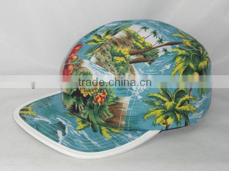 New Style Custom floral 5 panel hat