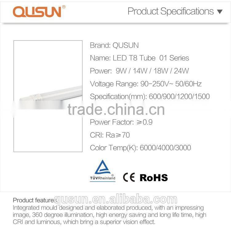 European Standard 18W TUV tube8 led tube t8 120cm