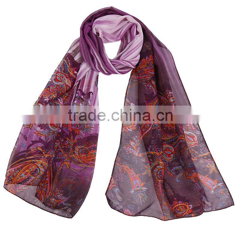 Paisley Print Hot Sale Whole Sale Chiffon Scarf In stock