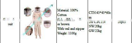 Ali-partner professional level bee suit/bee protective clothing/bee jackets