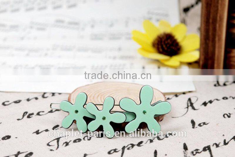 chaplet rhinestone flowers hairpin for girls