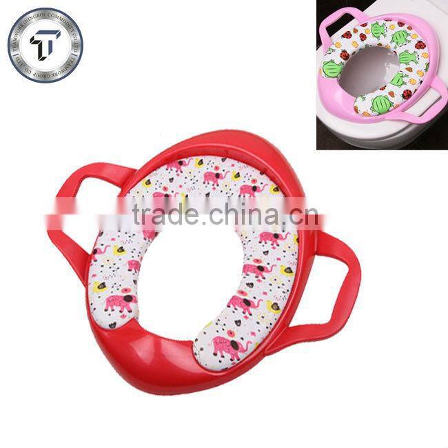 Soft sponge cushion baby closestool children's potty with handle