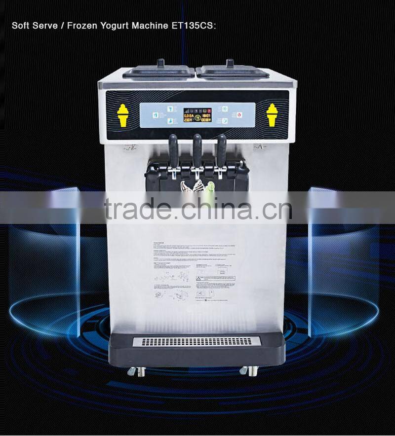Chinese mixed flavor cheap small soft ice cream machine for wholesale