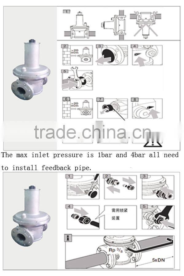 (valve diaphragm) pressure reducing valve 4bar(pressure relief valve)dn65
