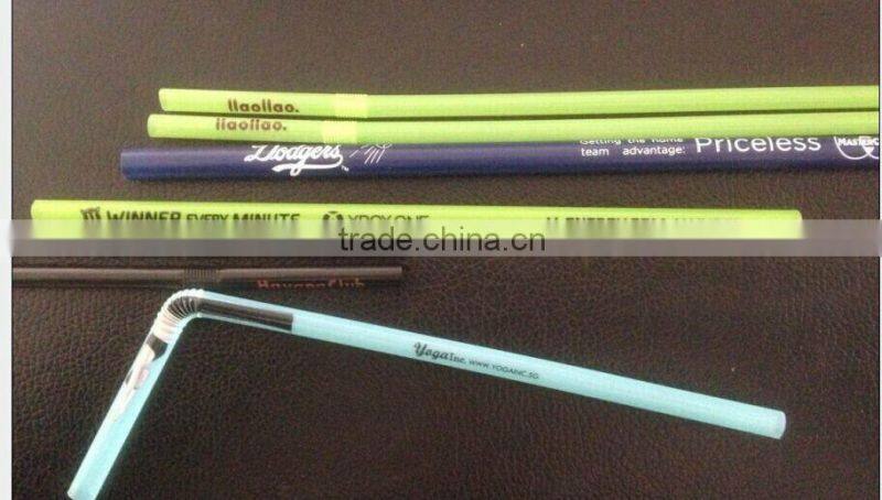 Disposable straws with different design drinking straws custom logo
