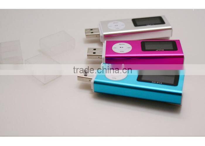 usb style mp3 player with built in speaker,double earphone port