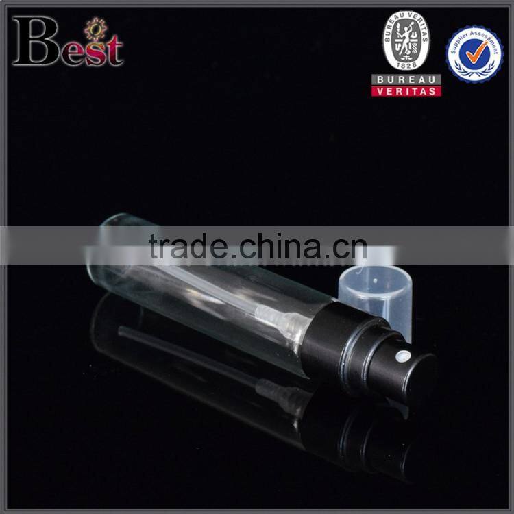 5ml 10ml clear black frosted refillable perfume atomizer spray bottle