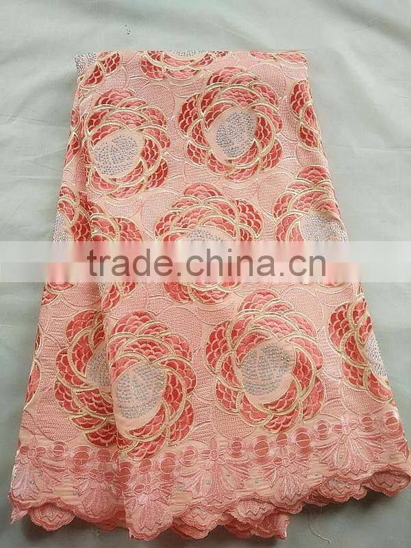 orange heavy lace fabrics swiss voile lace in switzerland