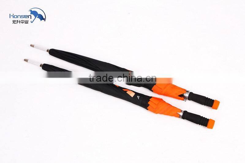 Orange Edge Light Aluminum Umbrella Custom Logo