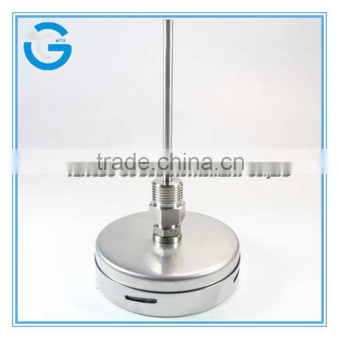 High quality all stainless steel bimetallic thermometer of 0 to 150c