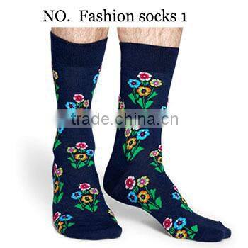 custom classic happy mens fashion socks wholesale