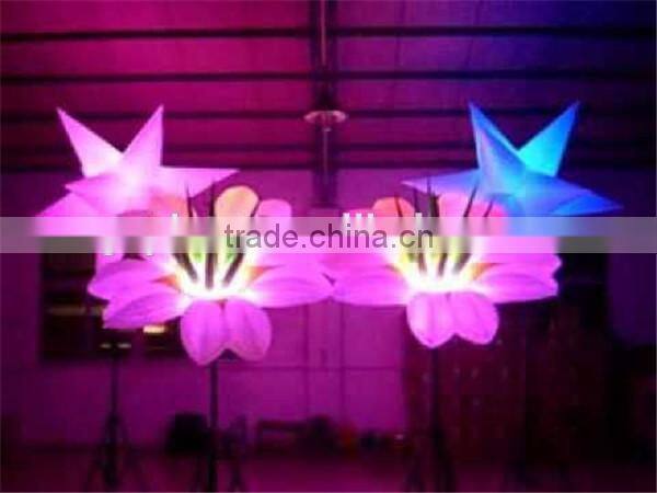 Inflatable led decorations led inflatable star with stand for party/event deocartions