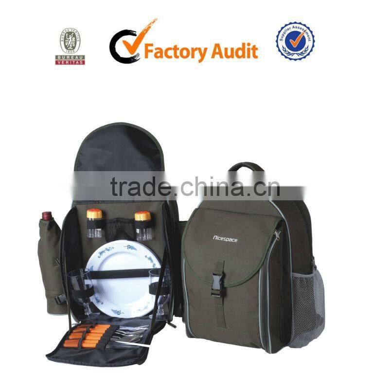 Insulated Cute picnic backpack for 2 people