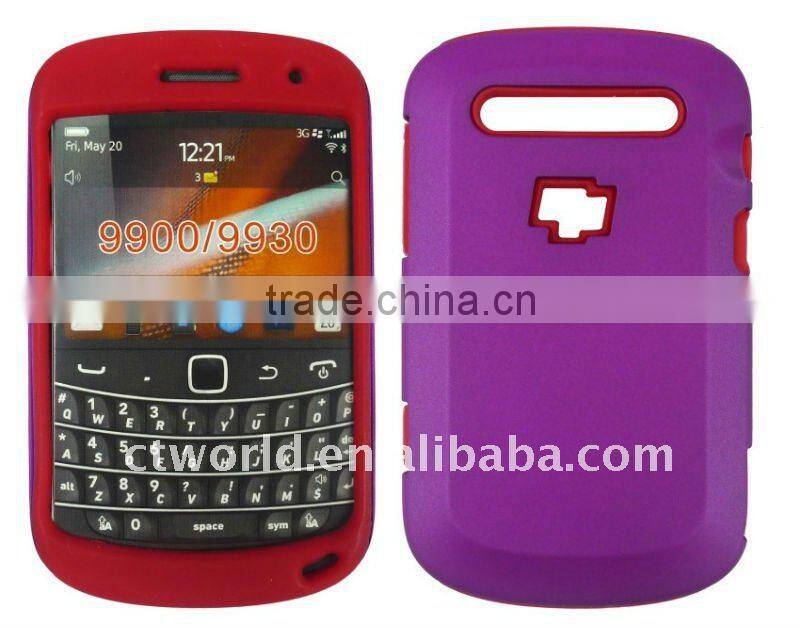 Combo cases for blackberry 9900 with rubber coating
