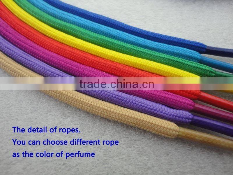 Hot Sale glass bottle hanging car perfume with wooden cap,Car Air Freshener