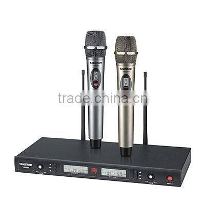 Professional KTV UHF Wireless Microphone,Dual channel UHF wireless microphone,Outdoor performance wireless microphone