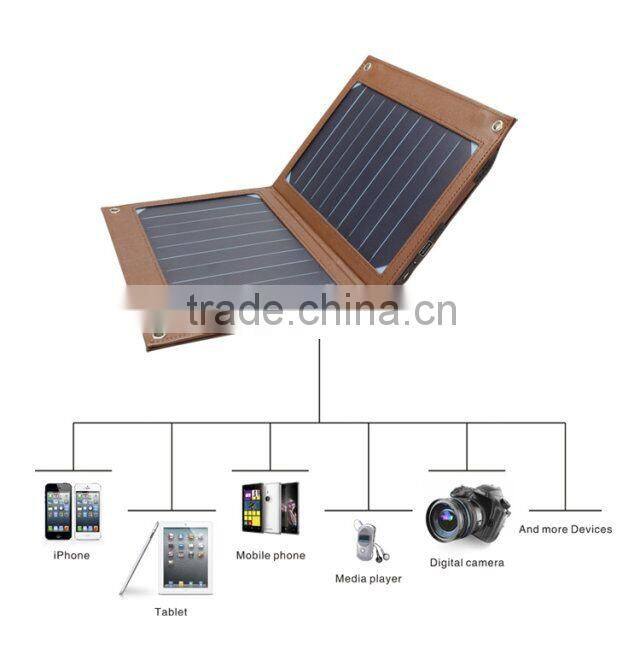 10W portable solar energy bag portable folding Sunpower panel usb solar charger