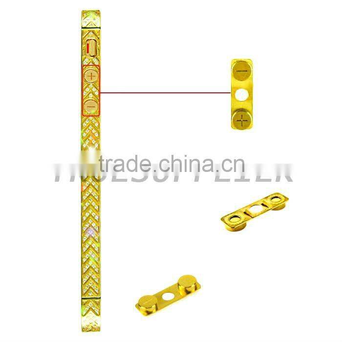 New luxury design Silver Diamond Housing Middle Plate for iPhone 4S Arrow Design Golden Color