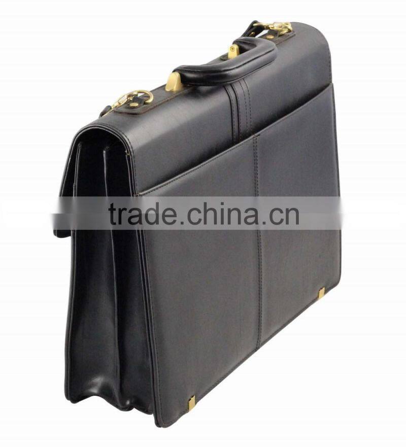 Top grade fashion men's briefcase,Genuine leather briefcase,Business briefcase,High quality briefcase with handles and one band