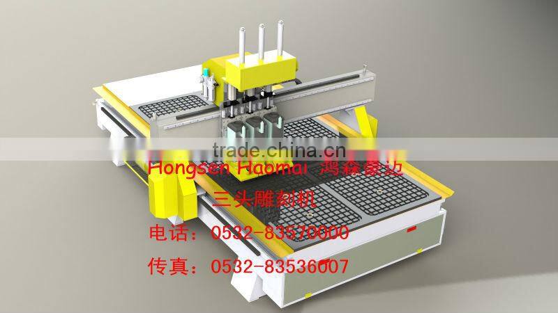 HSHM1325DK B2 CNC cutting machine with three spindles