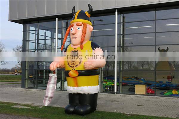Outdoor inflatable cartoon doll/ high quality inflatable viking doll