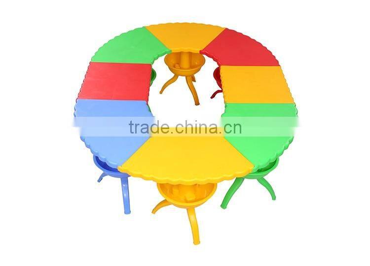 China Factory supplier Kindergarten nursery school furniture plastic cheap kids study table and chair