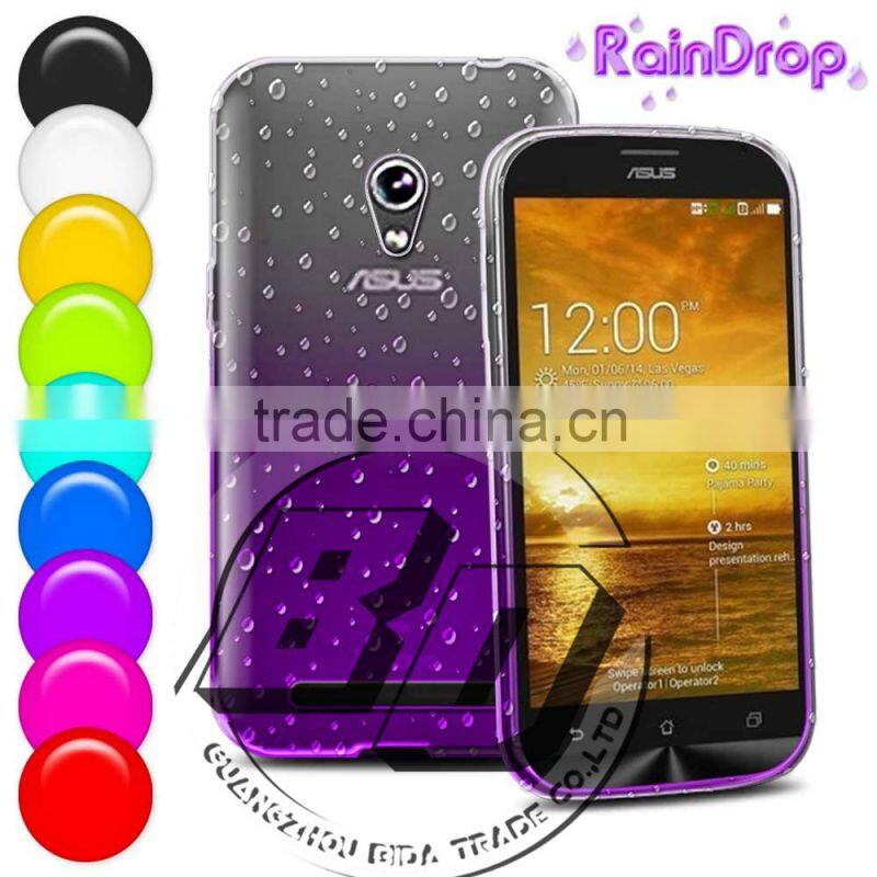 Newest Stylish 3D Raindrops Gradient Color Style Transparent Hard PC Case For ASUS Zenfone 5 Lite mobile phone case cover