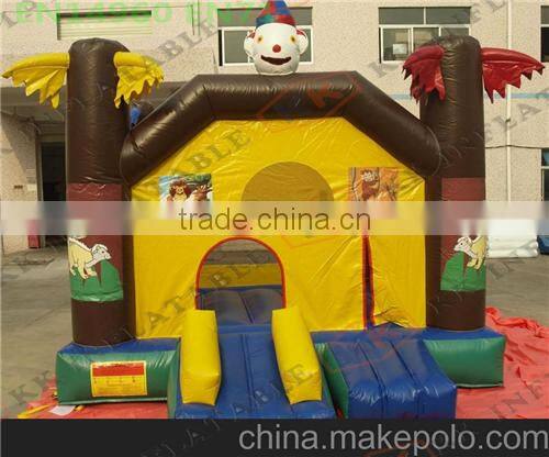 PVC Double slide toys bouncer inflatable for play center
