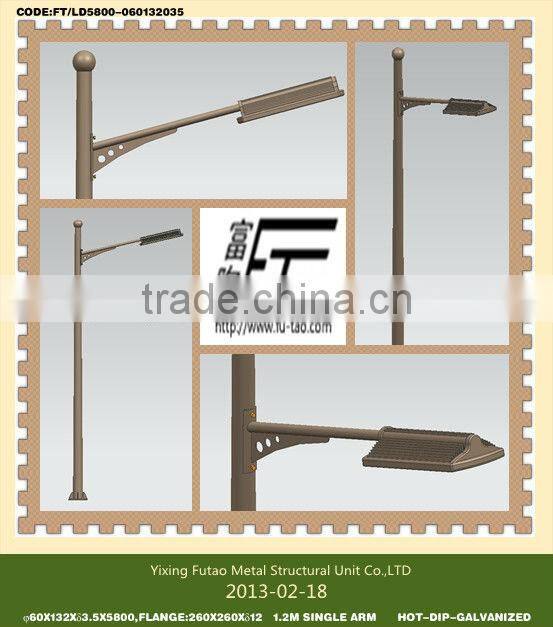 wood garden light pole