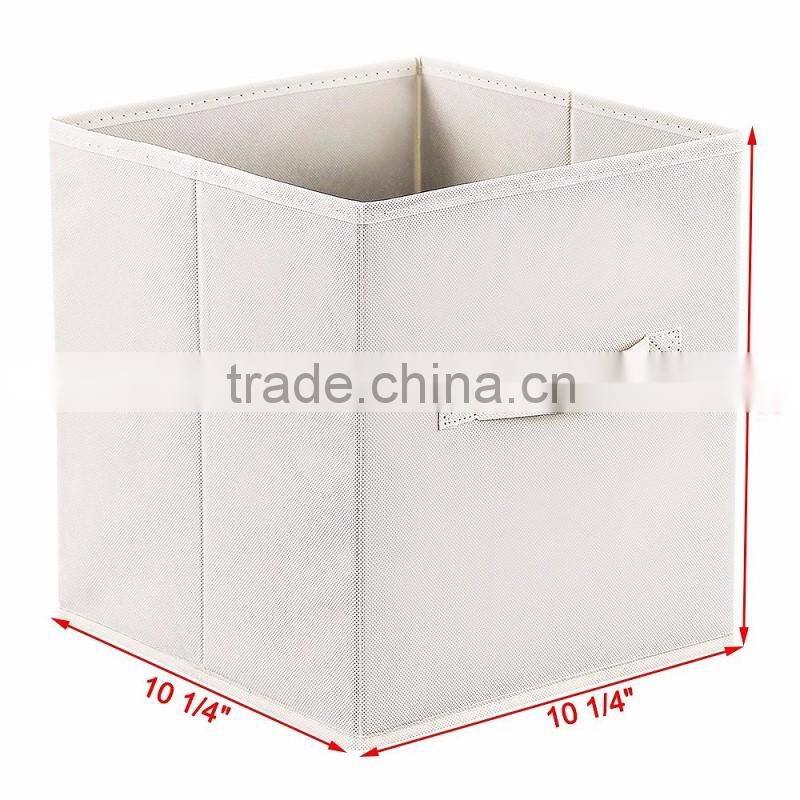 Foldable Storage Cubes Fabric Drawer Baskets Bins Set Closet Organizer Beige