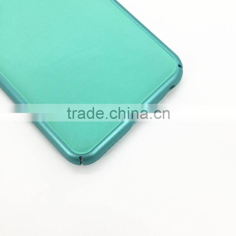 Light green electroplating aluminum alloy frame +leather phone case for iphone 7