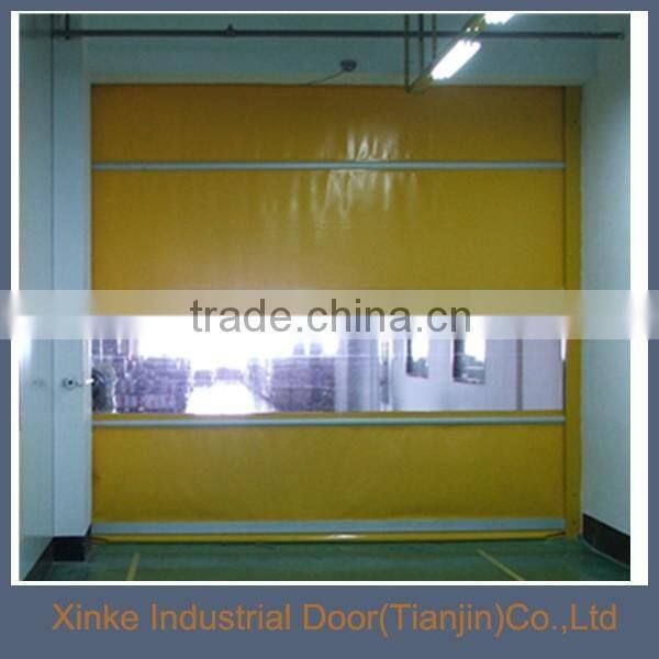Food grade automatic plastic industrial rapid roller door with automatic sensor