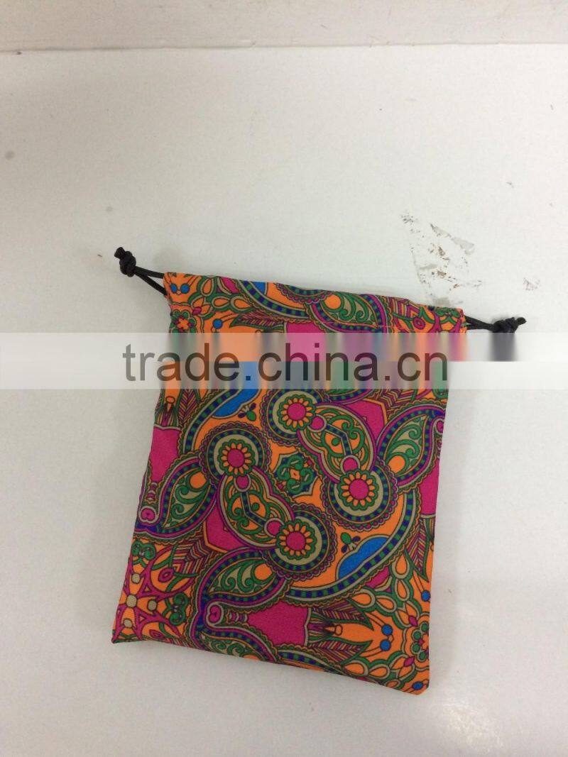 Printing fashion wallet drawstring bag