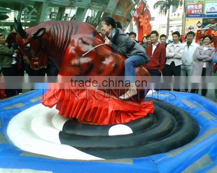 Kids Mechanical Bull PVC Material Inflatable Bull Ride Fairground Thrill Rides Mechanical Bull For Sale