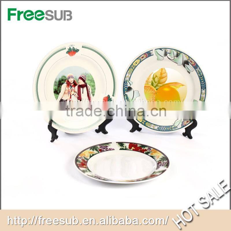 Custom Ceramic Sublimation Plate With Flower Rim Made In China