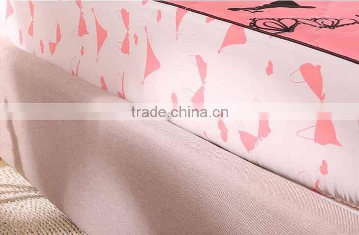 Patterned Anti Slip Thin Waterproof Mattress Pad