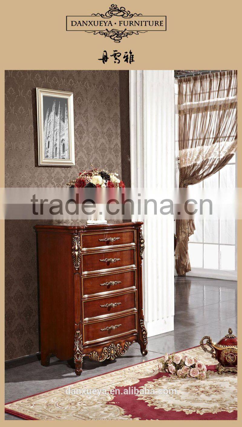 European style wooden cabinet with 5 draws
