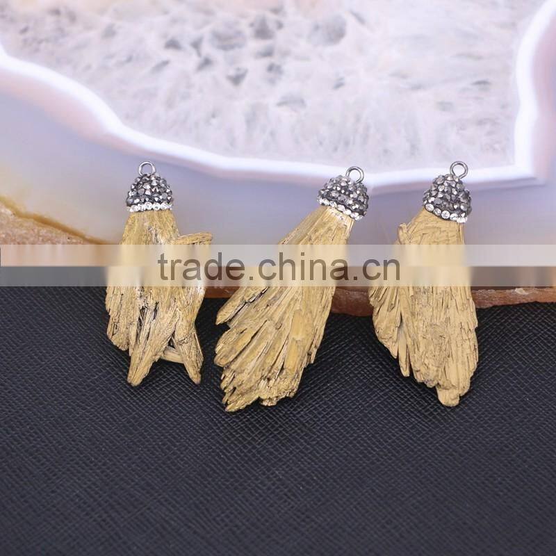 Titanium Quartz Stone Druzy Pendant, Pave Crystal Gem stone Pendant For Jewelry Making