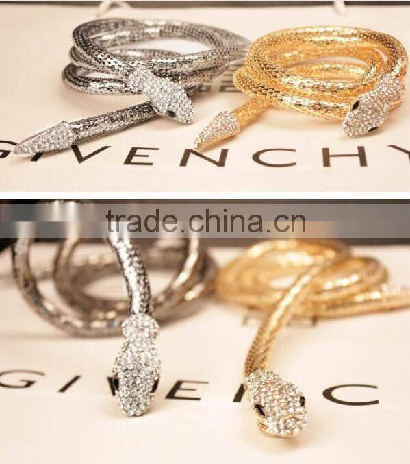 2016 New Design Exaggerated Punk Choker Necklace Gold Korean Snake Choker Necklaces With Cheapest Prices